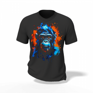 Playera "Simio Mirada Índigo" | Colección Tono Salvaje