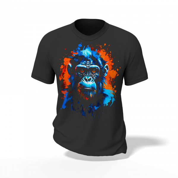 C-TS-02_SEMI_T_MOCKUP_UNI_F Playera "Simio Mirada Índigo" | Colección Tono Salvaje