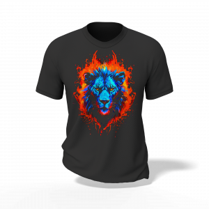 Playera "León Fuego Azul" | Colección Tono Salvaje