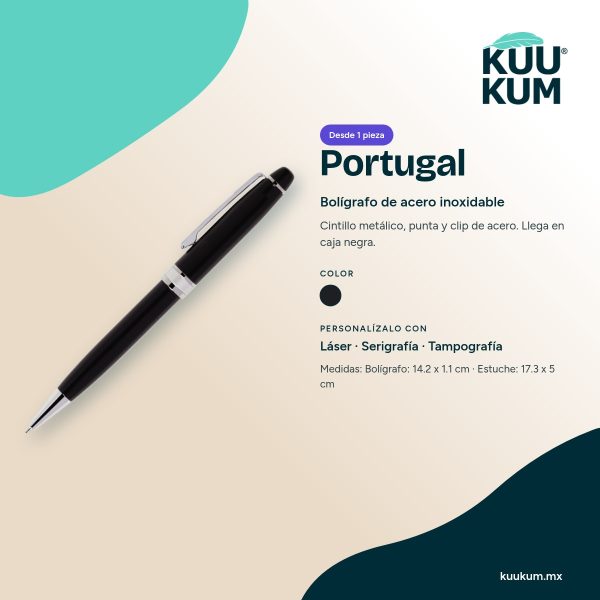 Bolígrafo Portugal - colores y técnicas Bolígrafo Portugal: colores y técnicas de personalización