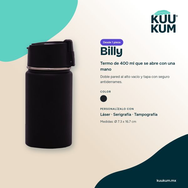 Termo Billy - colores y técnicas Termo Billy: colores y técnicas de personalización